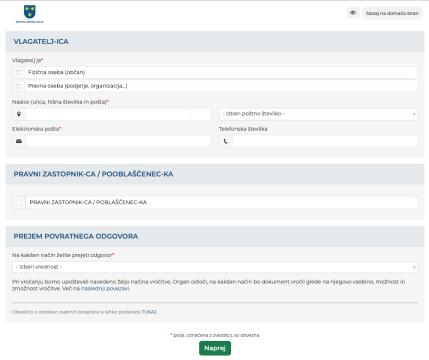MO Celje - izpolnjevanje e-vloge